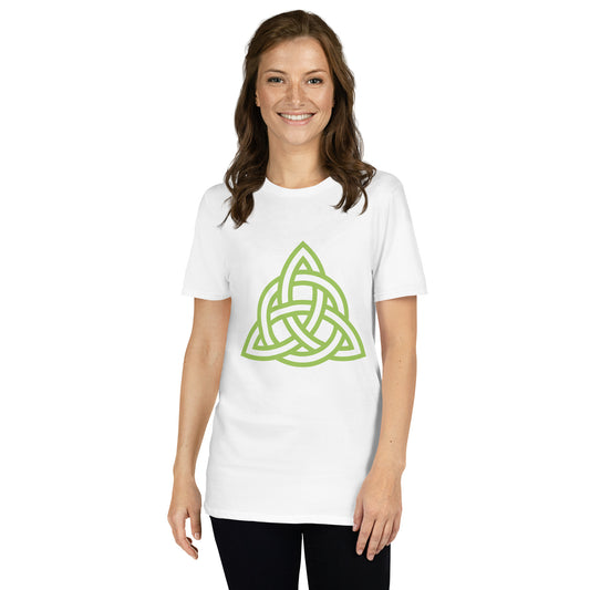 Celtic Knot Triangle Short-Sleeve Unisex T-Shirt White
