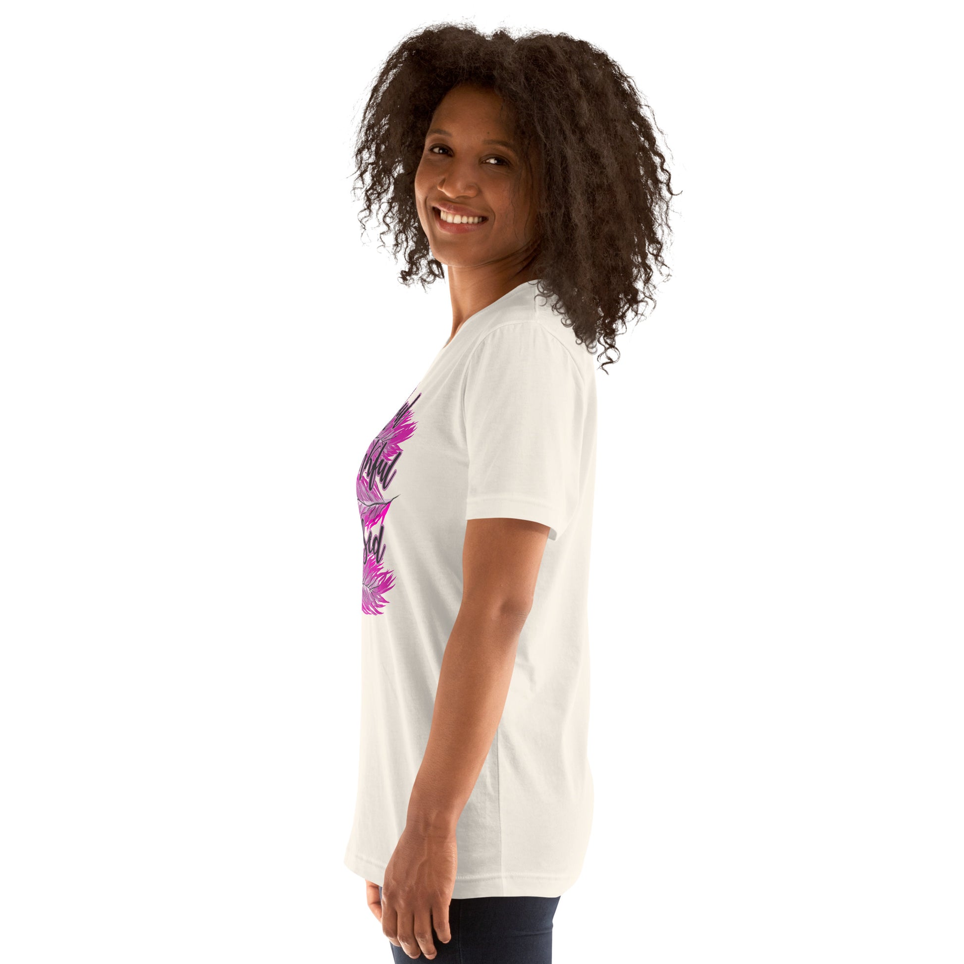 Thankful Grateful Blessed Pink Ladies Unisex t-shirt