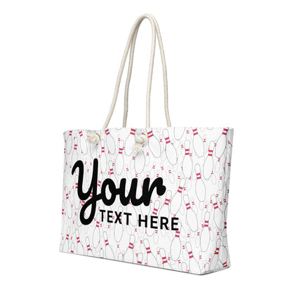 Personalized Bowling Pin Oversized Weekender Bag