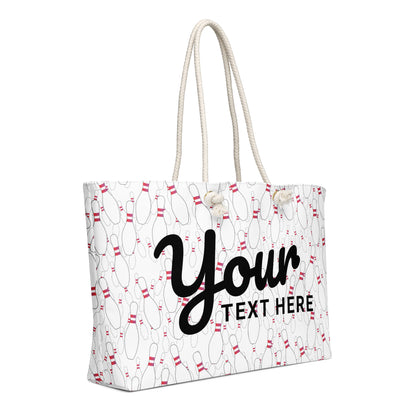 Personalized Bowling Pin Oversized Weekender Bag