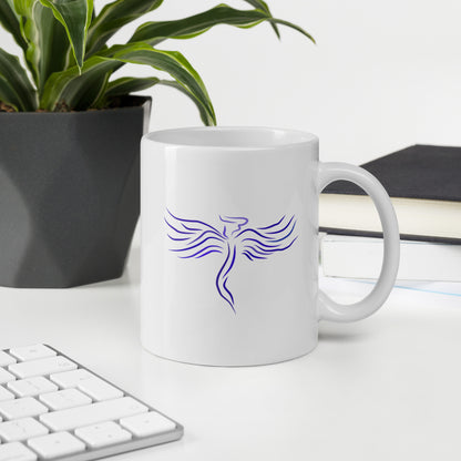 Guardian Angel White glossy mug