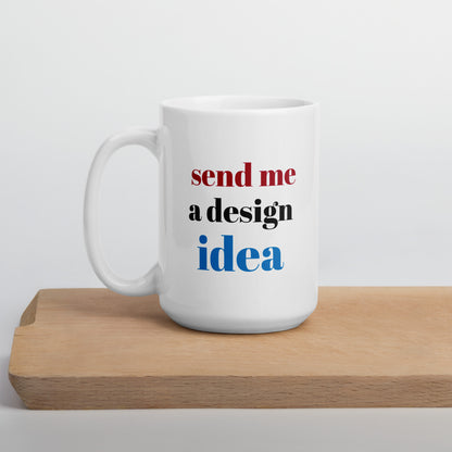Personalized White glossy mug 15 oz White