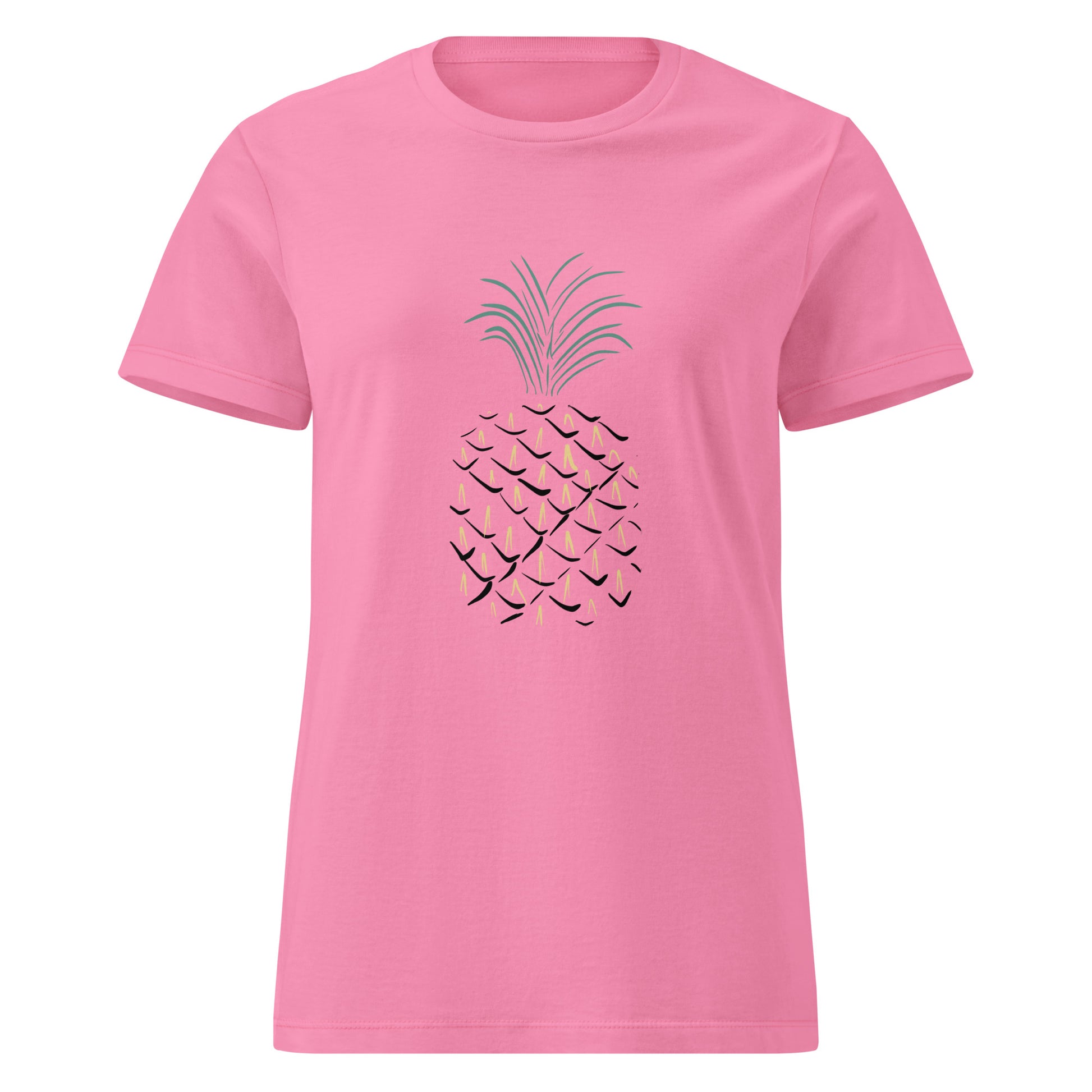 Pineapple Abstract Art Women’s Basic Tee Azalea