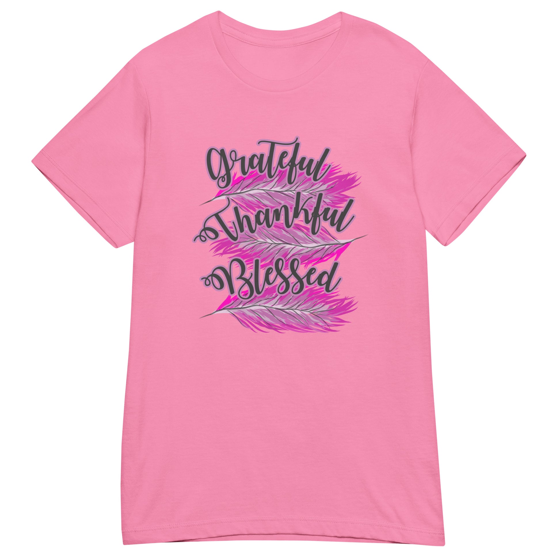 Thankful Grateful Blessed Pink Ladies Gildan t-shirt