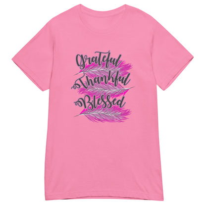 Thankful Grateful Blessed Pink Ladies Gildan t-shirt