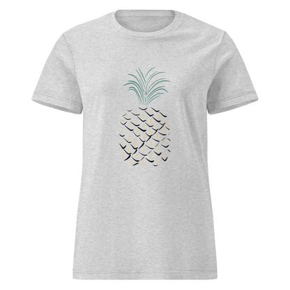 Pineapple Abstract Art Women’s Basic Tee RS Sport Grey