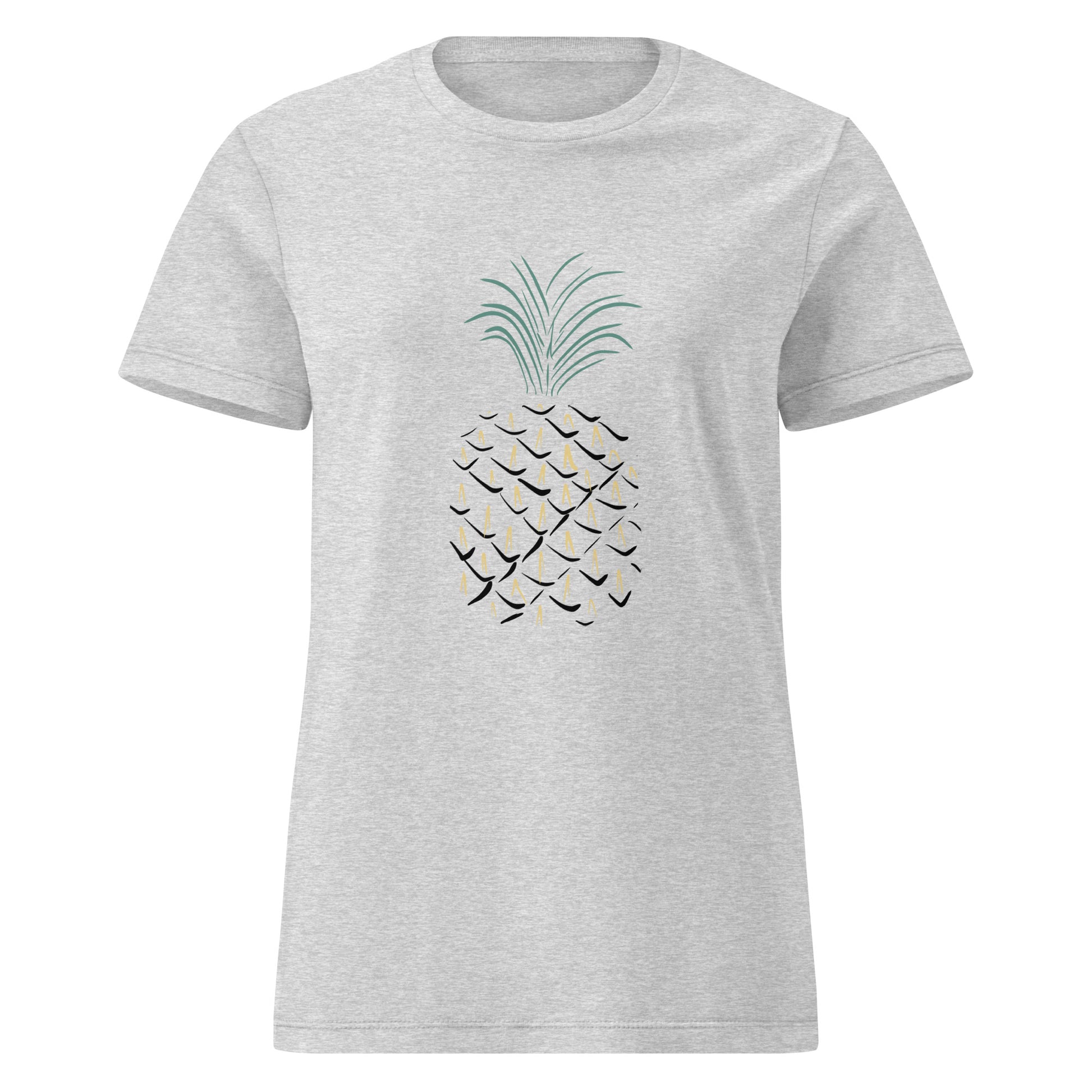 Pineapple Abstract Art Women’s Gildan T-shirt RS Sport Grey
