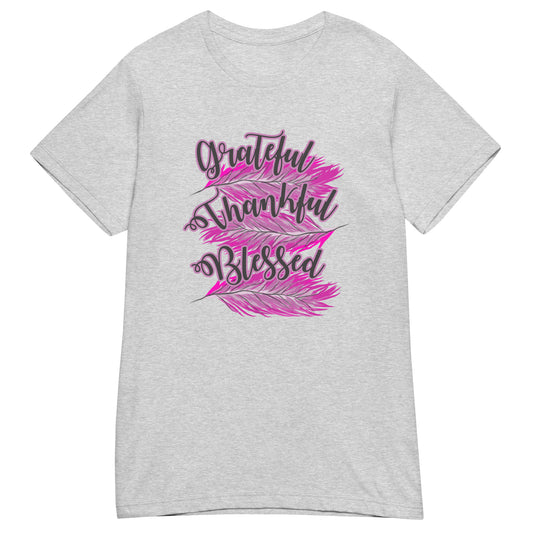Thankful Grateful Blessed Pink Ladies Gildan t-shirt