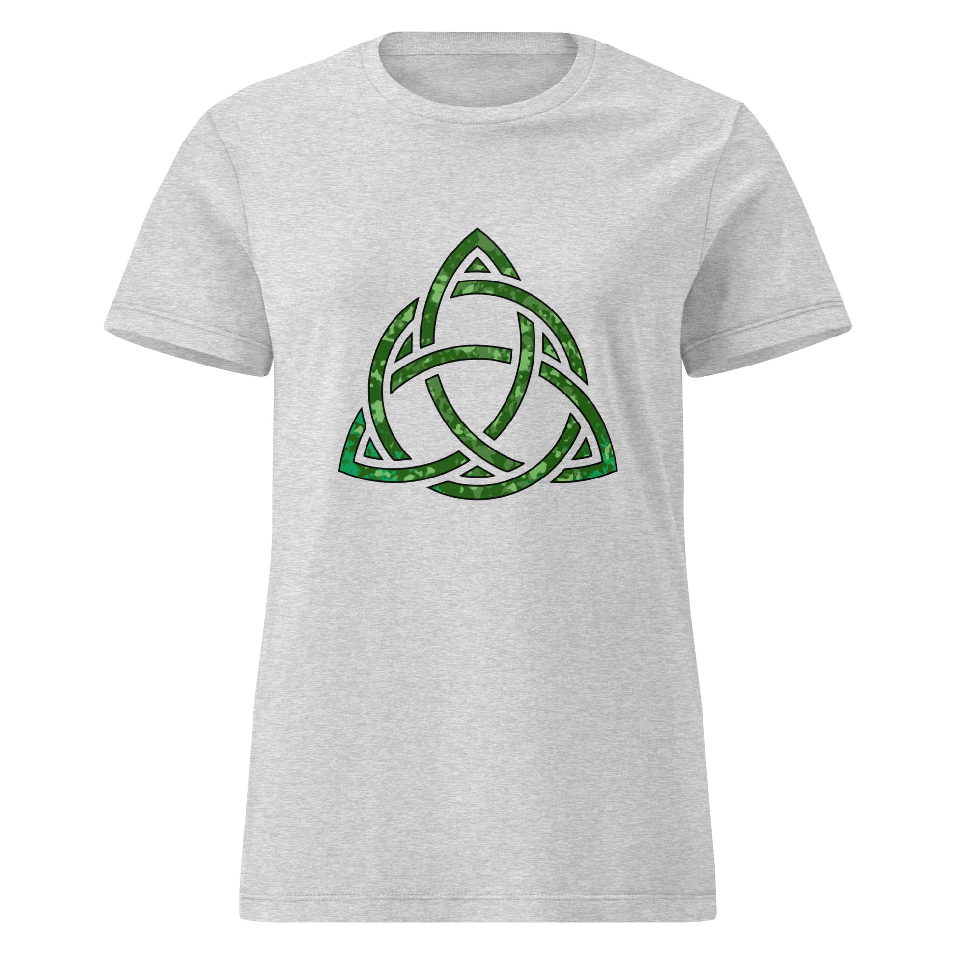 Celtic Trinity Knot Triquetra Women’s Gildan Tee Shirt RS Sport Grey
