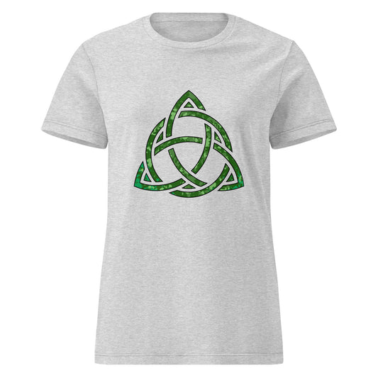 Celtic Trinity Knot Triquetra Women’s Gildan Tee Shirt RS Sport Grey