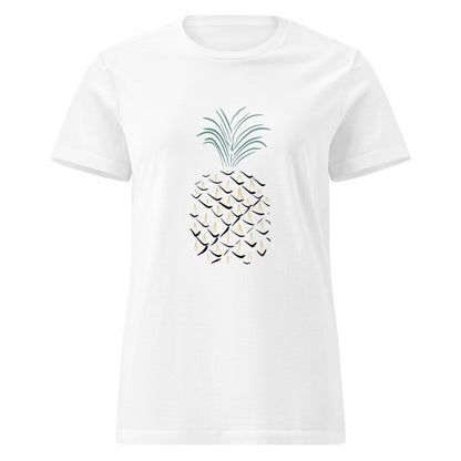 Pineapple Abstract Art Women’s Basic Tee White
