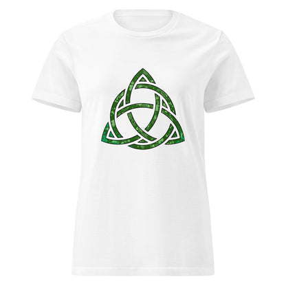 Celtic Trinity Knot Triquetra Women’s Gildan Tee Shirt White
