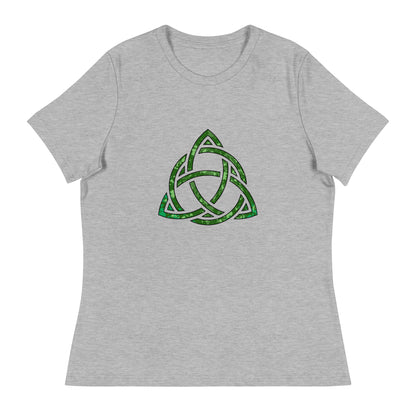 Celtic Trinity Knot Triquetra Bella + Canvas Ladies T-Shirt Athletic Heather