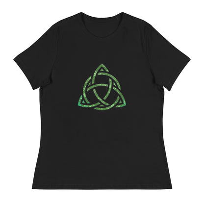 Celtic Trinity Knot Triquetra Bella + Canvas Ladies T-Shirt Black