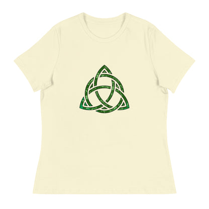 Celtic Trinity Knot Triquetra Bella + Canvas Ladies T-Shirt Citron