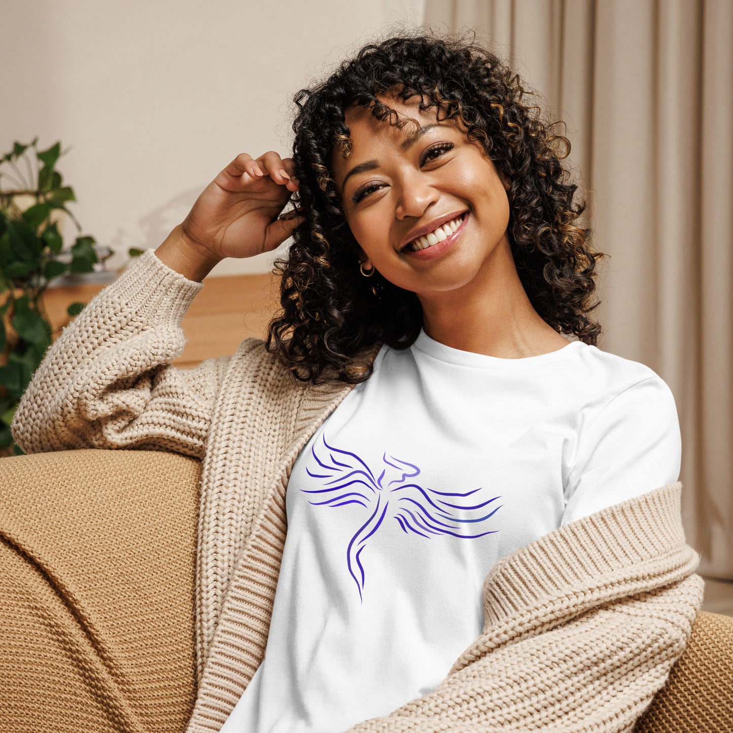 Guardian Angel Women's Relaxed T-Shirt White