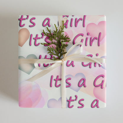 It's a Girl Wrapping Paper Sheets