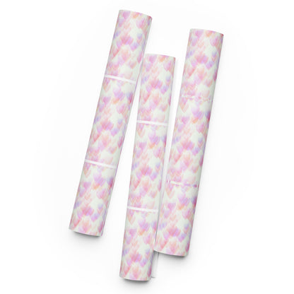 Little Pink Hearts Wrapping Paper Sheets
