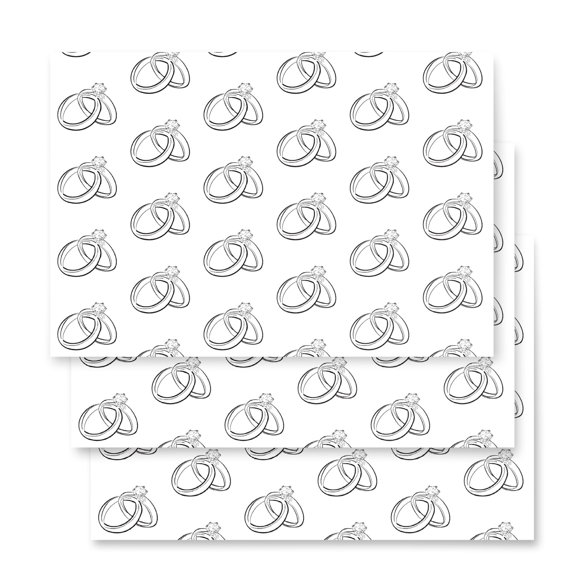 Wedding Rings Wrapping paper sheets