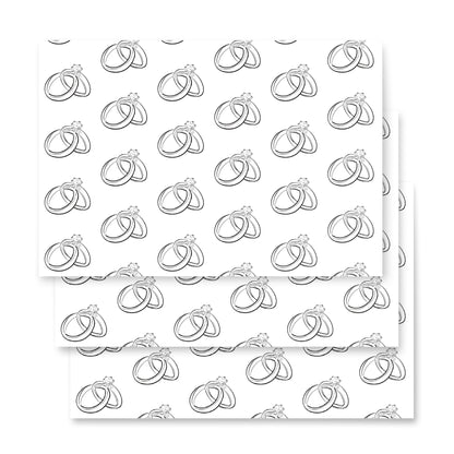 Wedding Rings Wrapping paper sheets