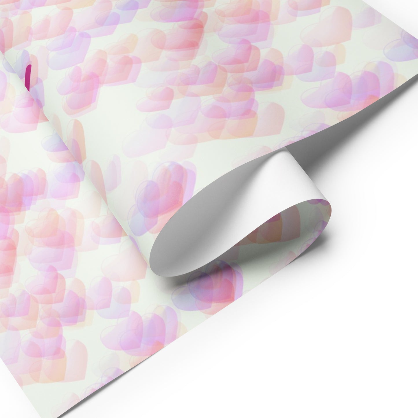 Say Yes Pink Hearts Wrapping Paper Sheets