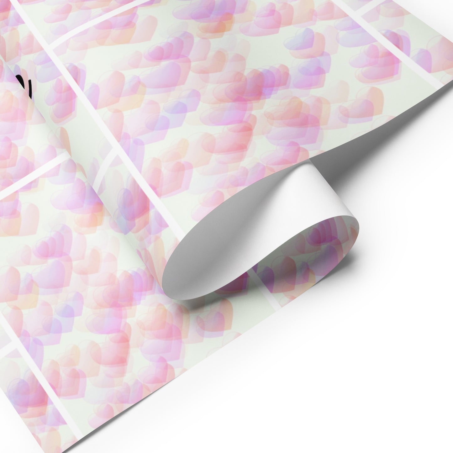 Pink Hearts Wrapping Paper Sheets